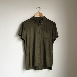 Zara Faux Suede Button Down